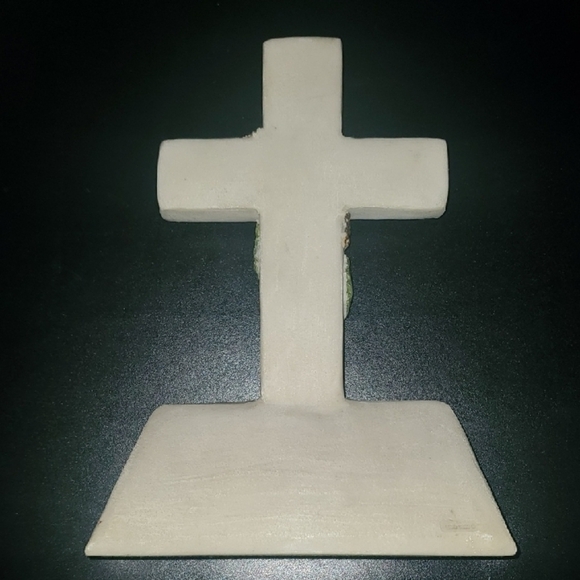 Decorative Cross with Red Rose Accent Deuteronomy Bible Quote 30:19-20 - Picture 5 of 11